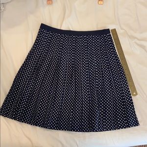 Jcrew polkadot mini skirt in navy